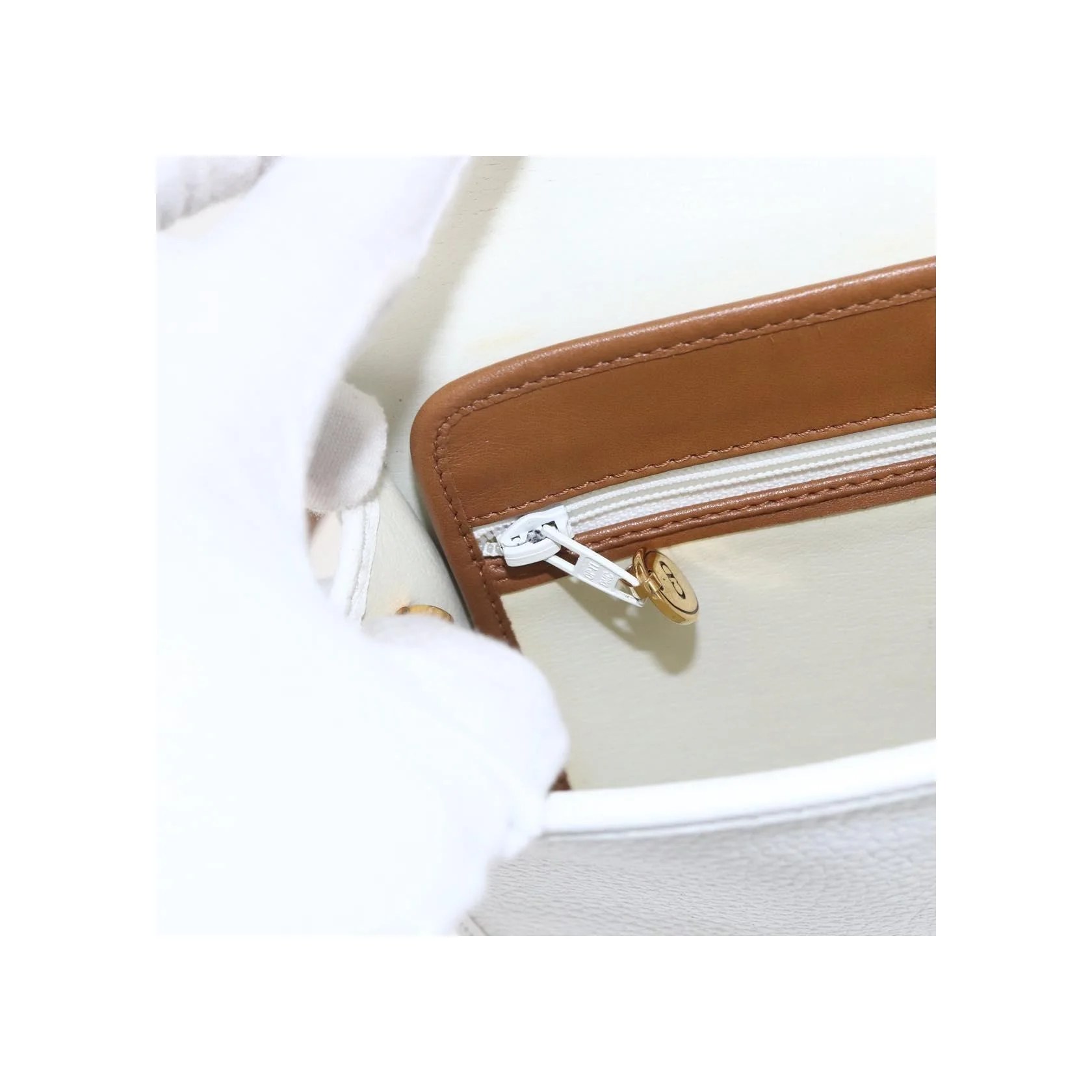 Sac À Bandoulière Christian Dior Vintage Logo Cd - White - Image 12