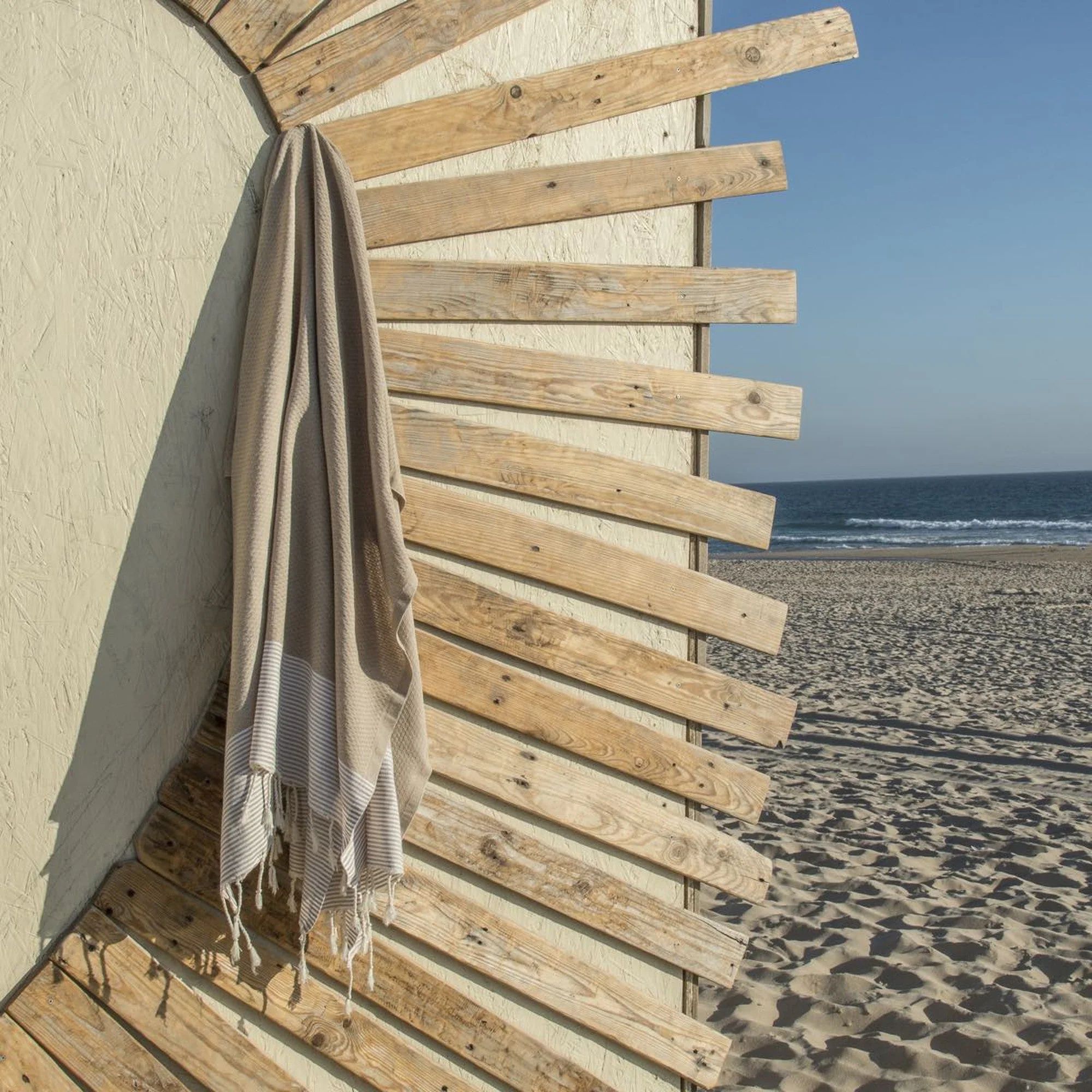 Fouta Nid D'Abeille - Coton - Beige - Ibiza - Image 2
