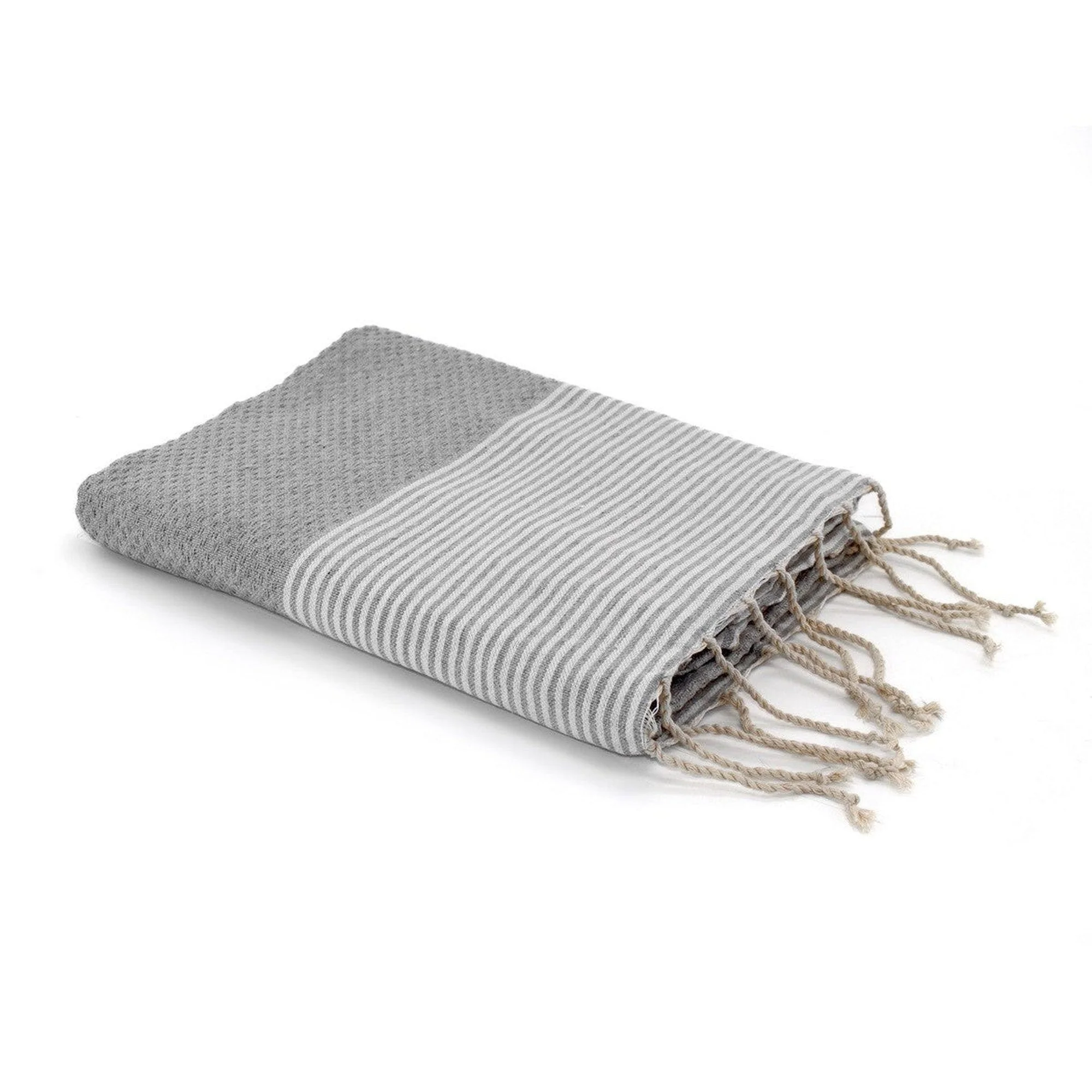 Fouta Nid D'Abeille - Coton - Gris Perle - Ibiza