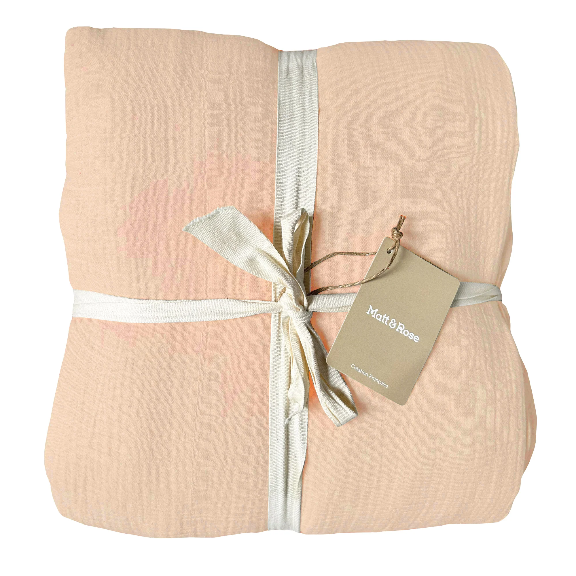 Housse De Couette Gaze De Coton Rose - Image 4