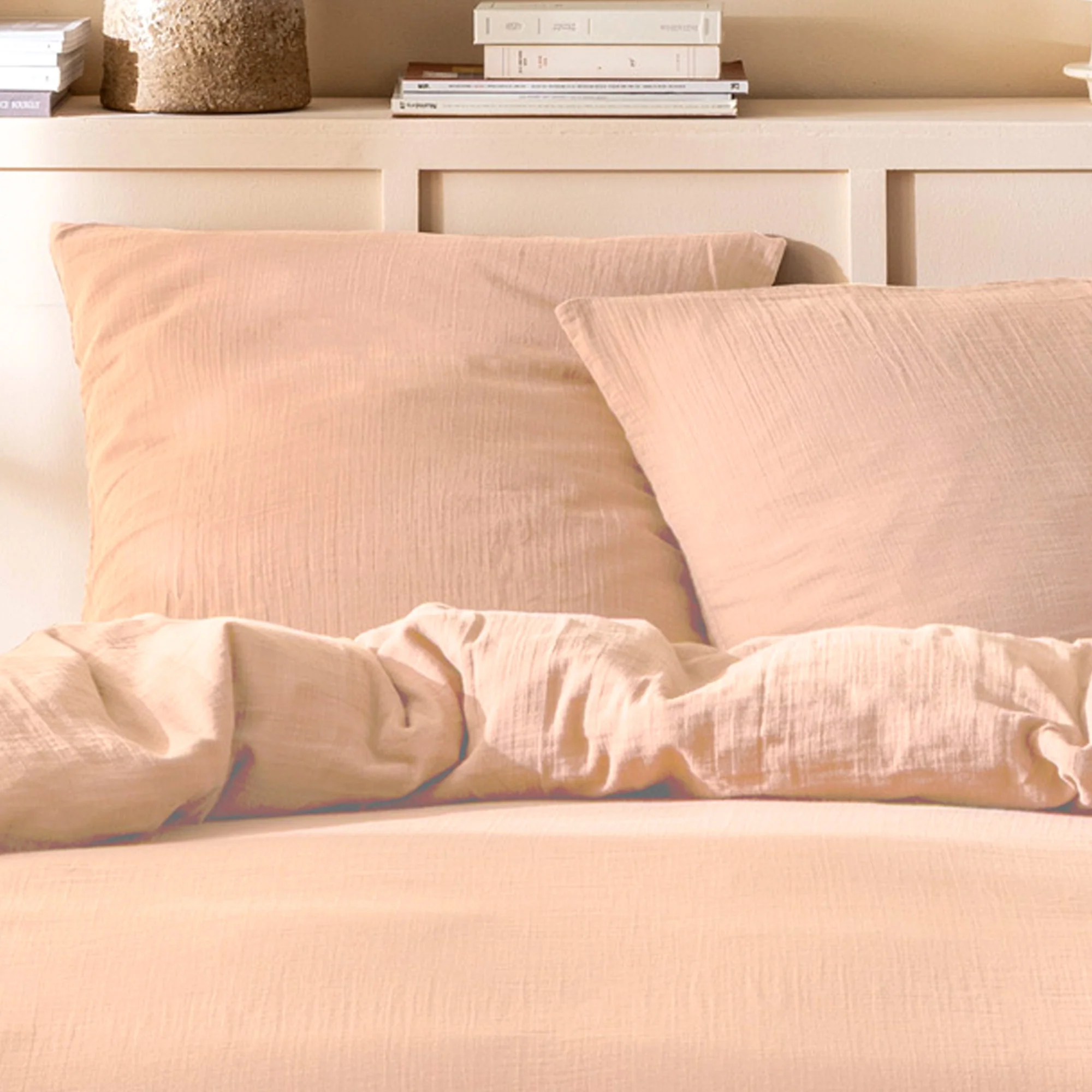 Housse De Couette Gaze De Coton Rose - Image 5