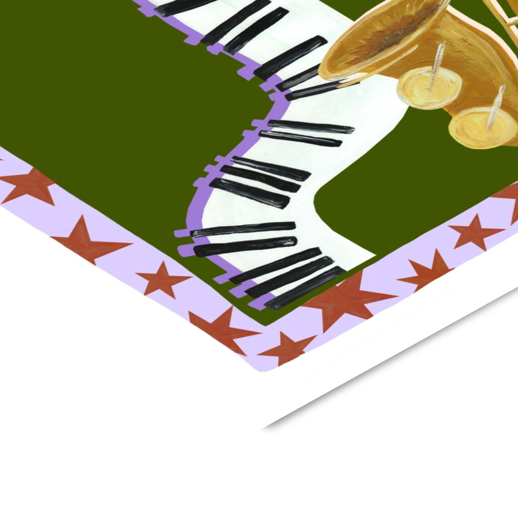 Violets Print House - Jazz Club Green And Purple Music Print - Image 3